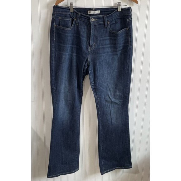Levis Jeans 515 Bootcut Womens 12M 31x32 Button‎ Flap Pockets Dark Wash Mid Rise - Picture 1 of 15